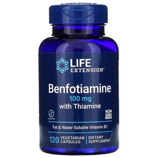 Витамины и минералы Life Extension Benfotiamine with Thiamine, 120 вегакапсул