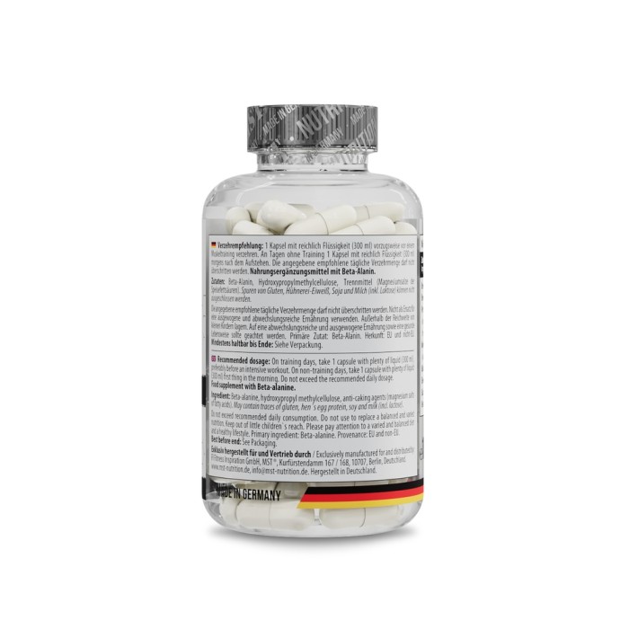 Амінокислота MST Beta-Alanine, 120 капсул