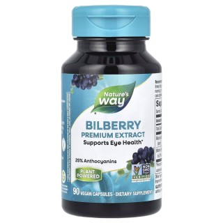 Натуральна добавка Nature's Way Bilberry Premium Extract, 90 вегакапсул