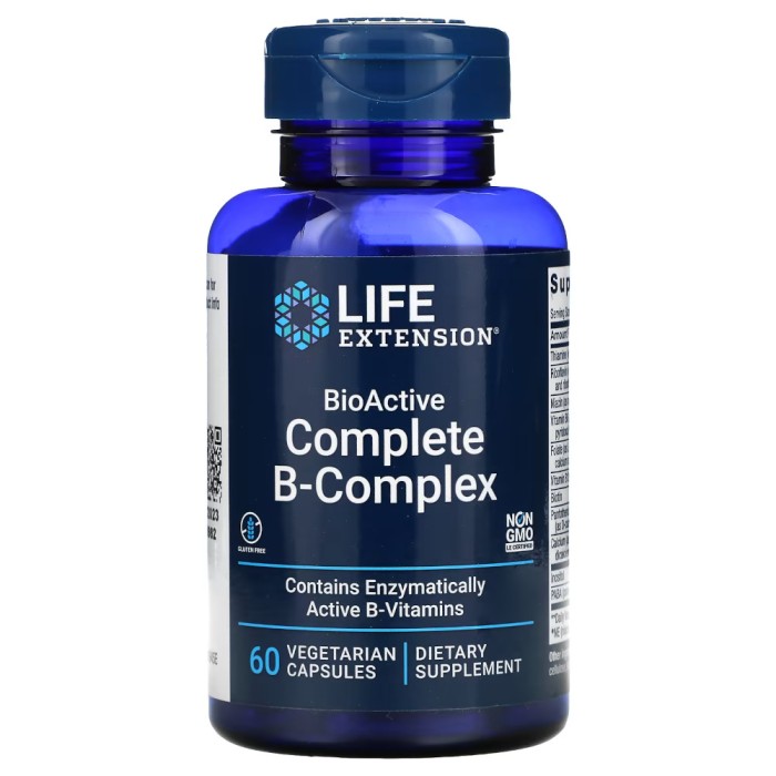Вітаміни та мінерали Life Extension BioActive Complete B-Complex, 60 вегакапсул