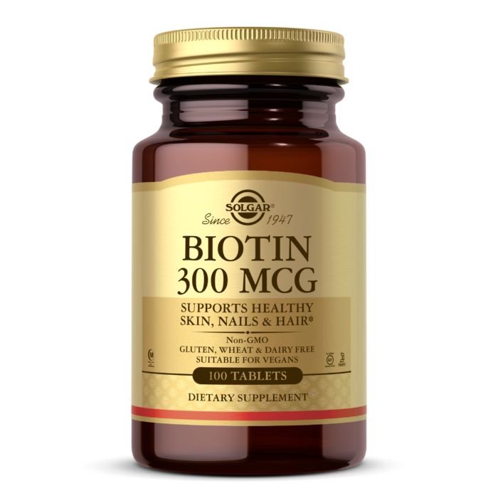 Вітаміни та мінерали Solgar Biotin 300 mcg, 100 таблеток