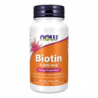 BIOTIN 5000mcg - 60 vcaps (Пошкоджено банку)
