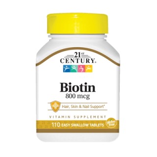 Вітаміни та мінерали 21st Century Biotin 800 mcg, 110 таблеток