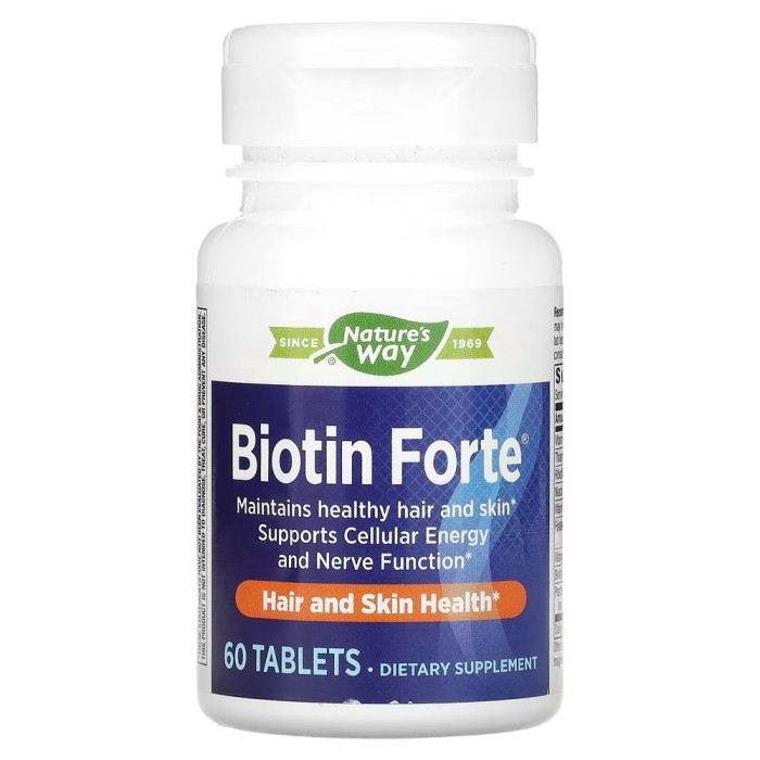 Вітаміни та мінерали Nature's Way Biotin Forte 5 mg, 60 таблеток