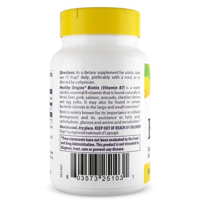 Витамины и минералы Healthy Origins Biotin High Potency 5000 mcg, 360 вегакапсул