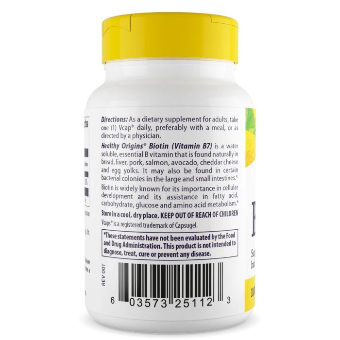 Вітаміни та мінерали Healthy Origins Biotin Ultra Potency 10000 mcg, 150 вегакапсул