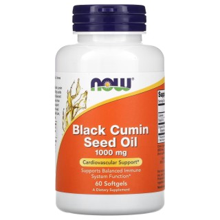 Естественная добавка NOW Black Cumin Seed Oil 1000 mg, 60 капсул