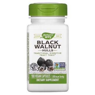 Натуральна добавка Nature's Way Black Walnut Hulls, 100 вегакапсул