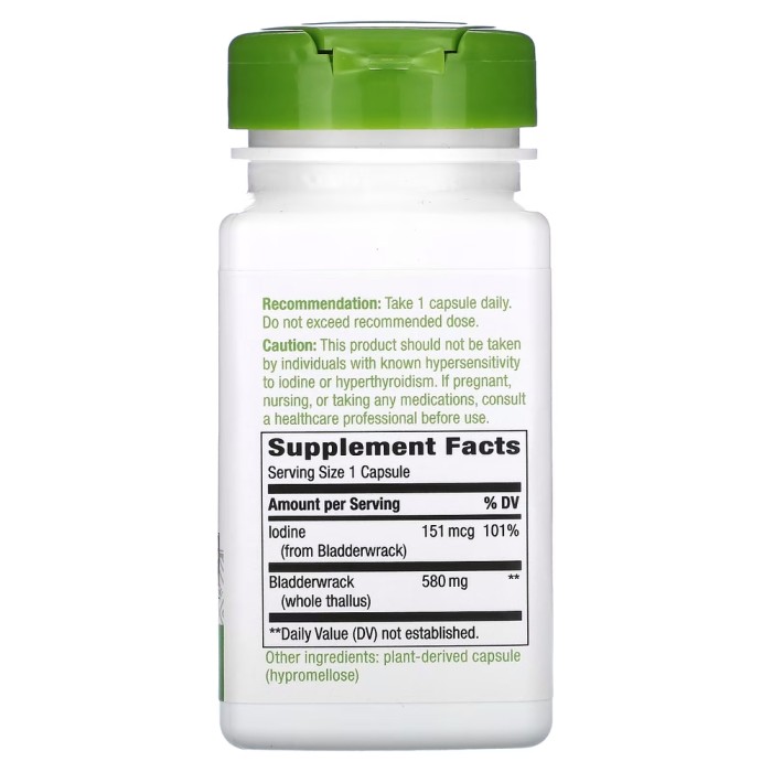 Натуральна добавка Nature's Way Bladderwrack, 100 вегакапсул