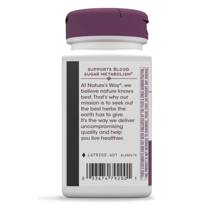 Натуральна добавка Nature's Way Blood Sugar, 90 капсул