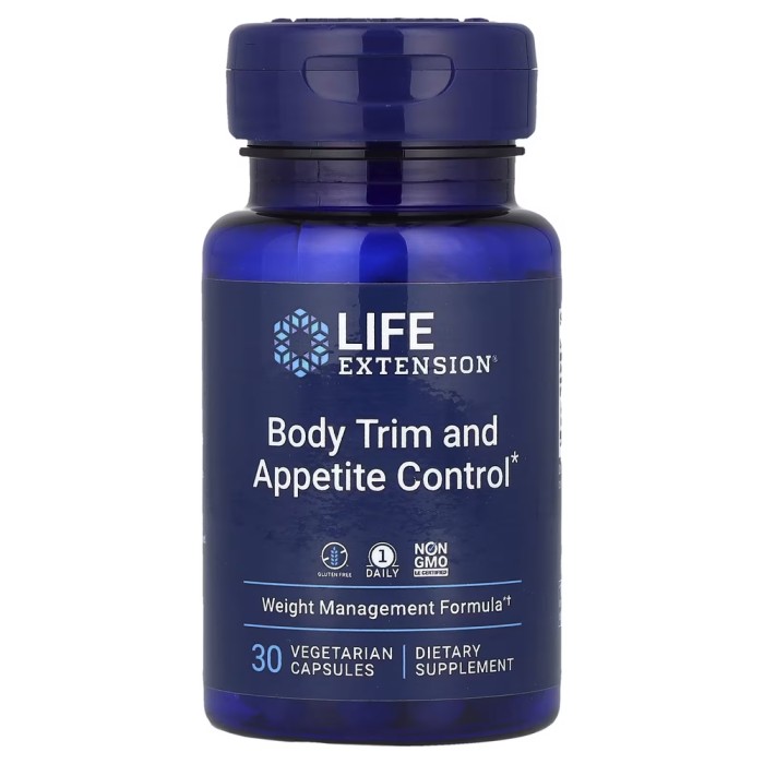 Натуральная добавка Life Extension Body Trim and Appetite Control, 30 вегакапсул