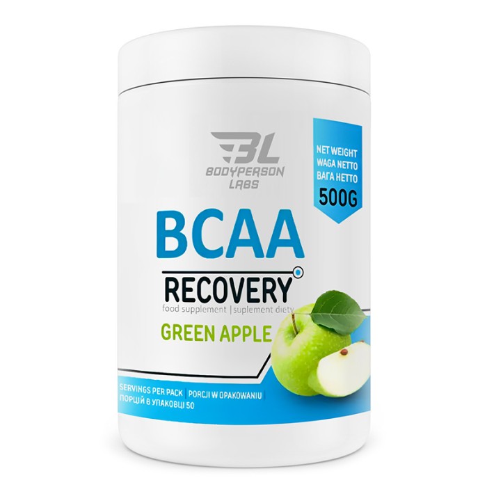 Аминокислота BCAA Bodyperson Labs BCAA Recovery, 500 грамм Зеленое яблоко