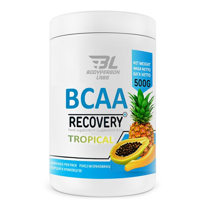 Амінокислота BCAA Bodyperson Labs BCAA Recovery, 500 грам Тропічний