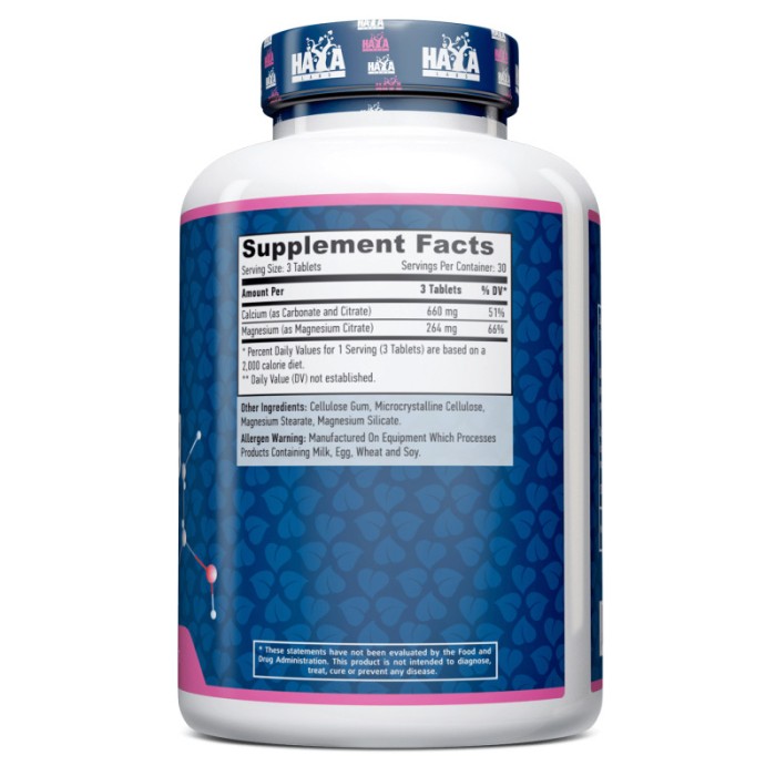 Вітаміни та мінерали Haya Labs Cal-Mag Citrate, 90 таблеток