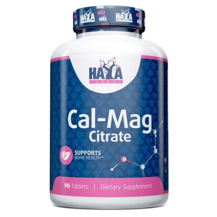 Вітаміни та мінерали Haya Labs Cal-Mag Citrate, 90 таблеток
