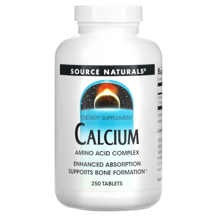 Витамины и минералы Source Naturals Calcium, 250 таблеток