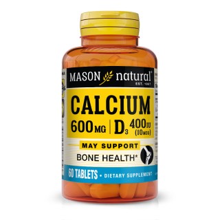 Вітаміни та мінерали Mason Natural Calcium 600 mg Plus Vitamin D3, 60 таблеток
