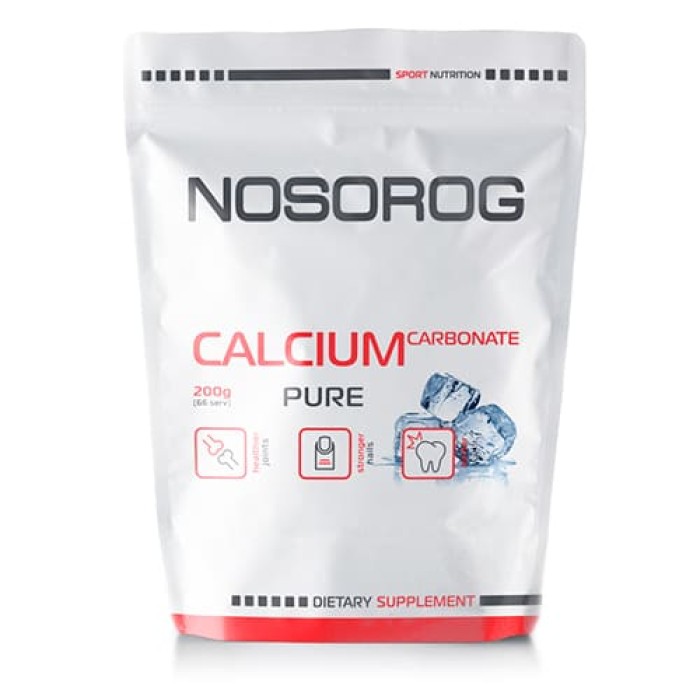 Вітаміни та мінерали Nosorog Calcium Carbonate, 200 грам