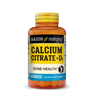 Вітаміни та мінерали Mason Natural Calcium Citrate Plus Vitamin D3, 60 каплет