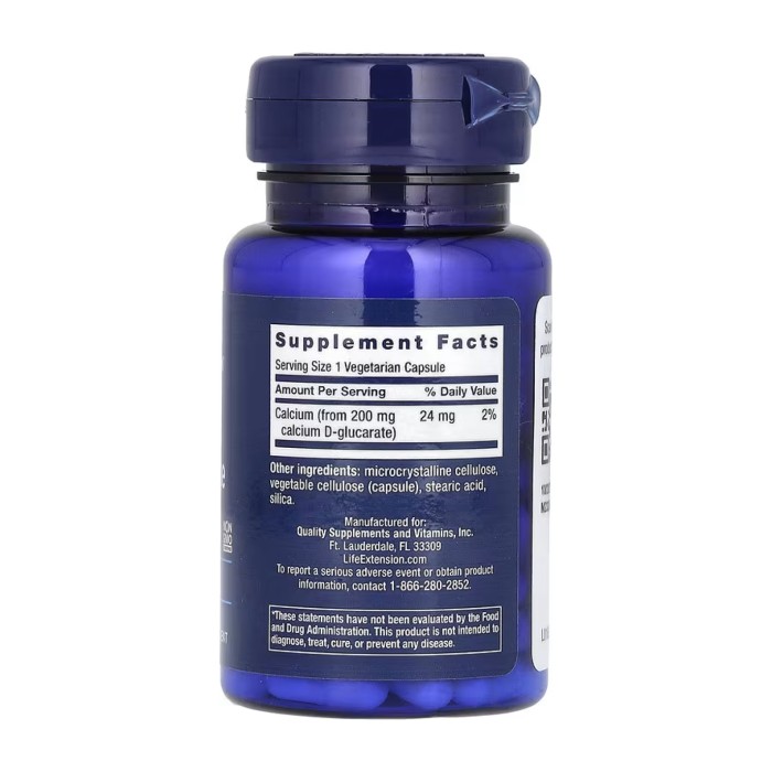 D-глюкарат кальцію 200 мг - 60 капсул