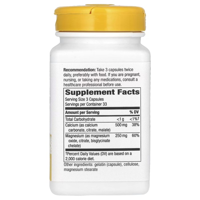 Вітаміни та мінерали Nature's Way Calcium & Magnesium, 100 капсул