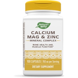 Вітаміни та мінерали Nature's Way Calcium Mag & Zinc, 100 капсул