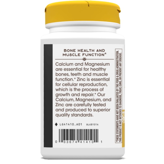 Вітаміни та мінерали Nature's Way Calcium Mag & Zinc, 100 капсул