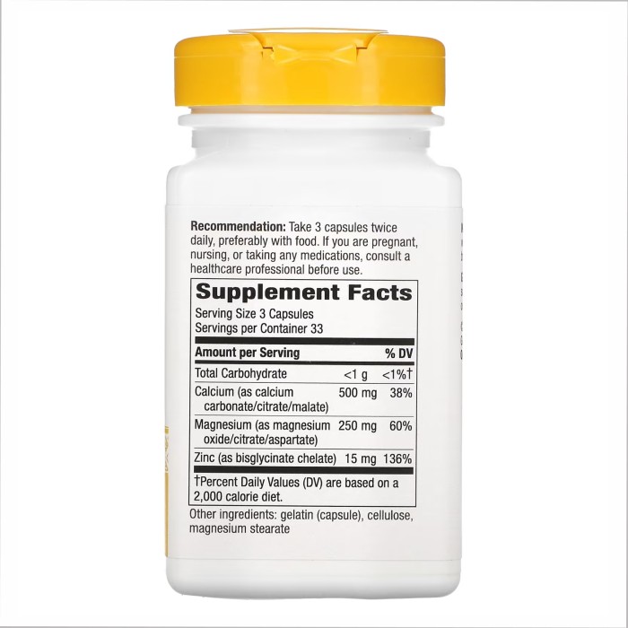 Кальцій-Магній-Цинк - 100 капсул