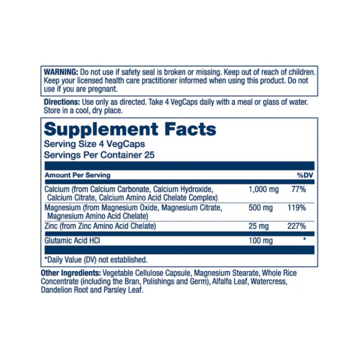 Кальцій-магній-цинк - 100 капсул