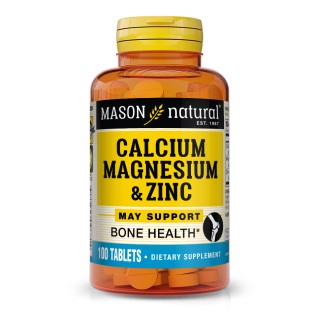 Вітаміни та мінерали Mason Natural Calcium Magnesium & Zinc, 100 таблеток