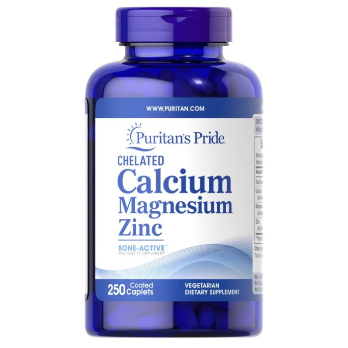 Вітаміни та мінерали Puritan's Pride Calcium Magnesium Zinc, 250 капсул