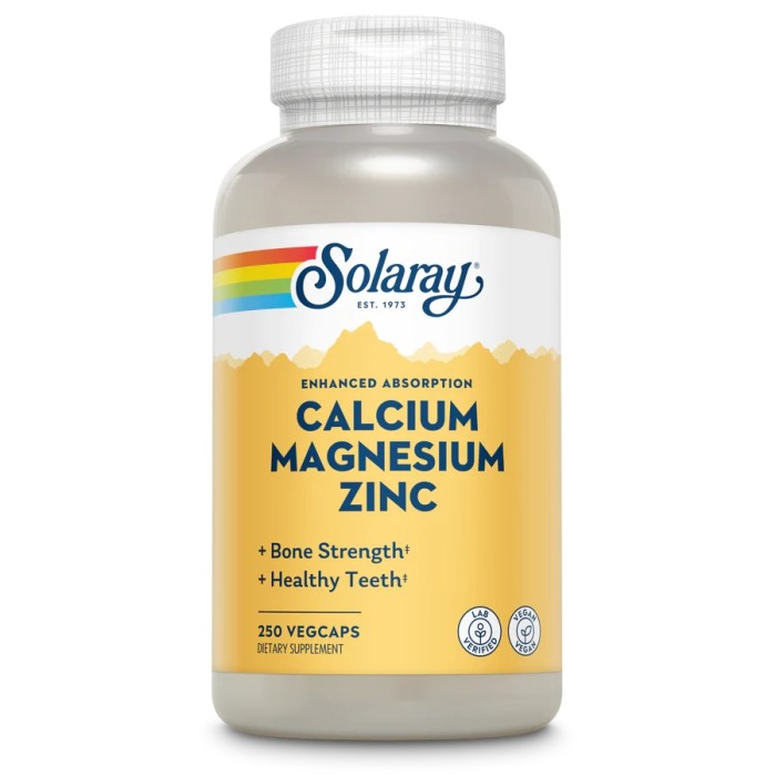 Вітаміни та мінерали Solaray Calcium Magnesium Zinc, 250 вегакапсул