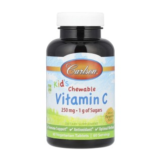 Жувальний вітамін С Carlson для дітей - 60 таблеток