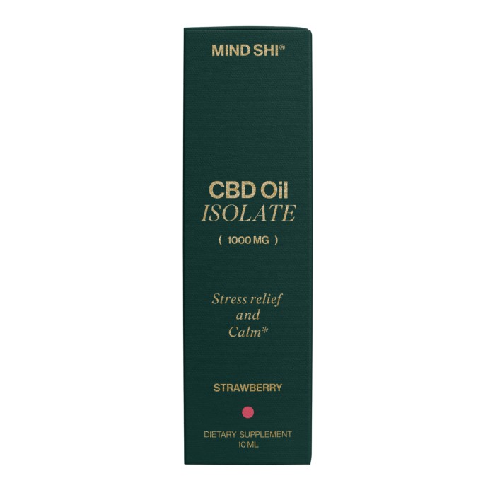 Ізолят олії CBD 1000 мг Полуниця - 10 мл