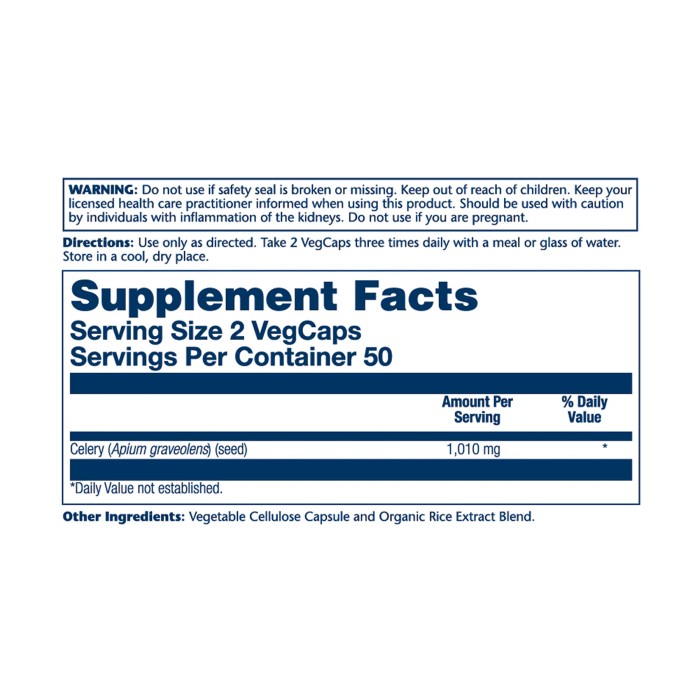 Семена сельдерея 1010 мг - 100 растительных капсул