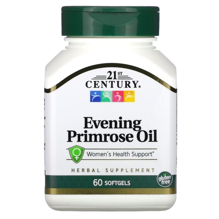 Жирні кислоти 21st Century Evening Primrose Oil, 60 капсул