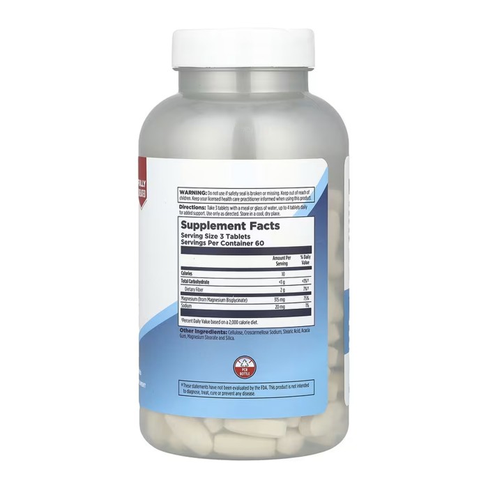 Хелатний бісгліцинат магнію - 180 таблеток