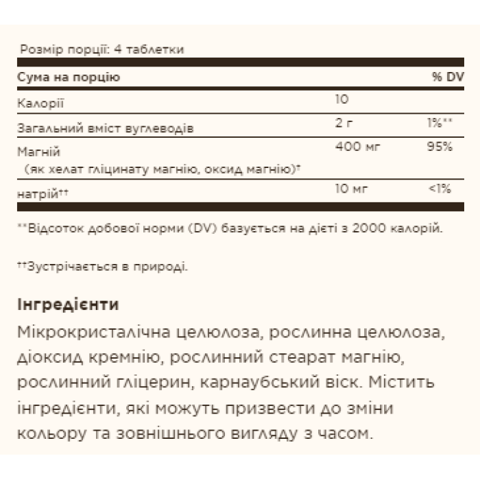 Хелатний магній - 250 таблеток