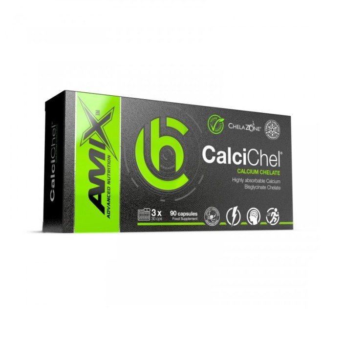 Вітаміни та мінерали Amix Nutrition ChelaZone CalciChel, 90 капсул
