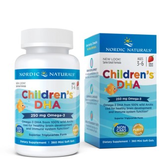 Жирні кислоти Nordic Naturals Children's DHA 250 mg, 360 капсул - полуниця