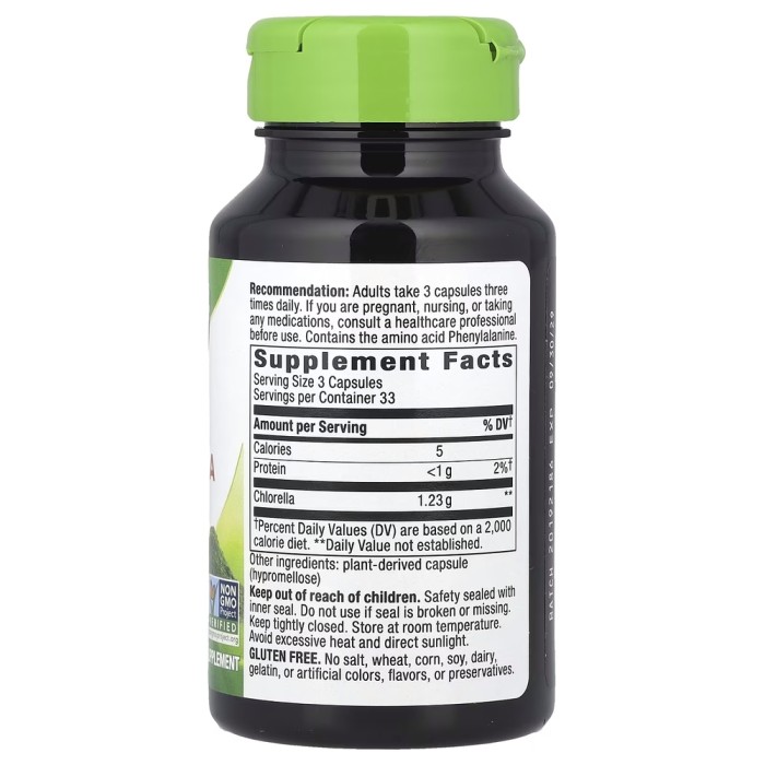 Натуральна добавка Nature's Way Chlorella Micro-Algae, 100 вегакапсул