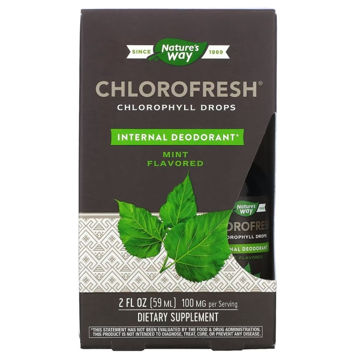 Натуральна добавка Nature's Way Chlorofresh Drops, 59 мл М'ята