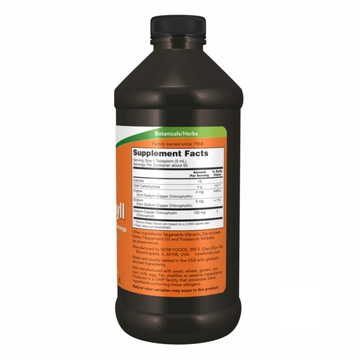 Chlorophyll Liquid Mint - 16 oz (Пошкоджено банку)