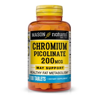 Вітаміни та мінерали Mason Natural Chromium Picolinate 200 mcg, 100 таблеток