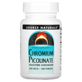 Вітаміни та мінерали Source Naturals Chromium Picolinate, 240 таблеток