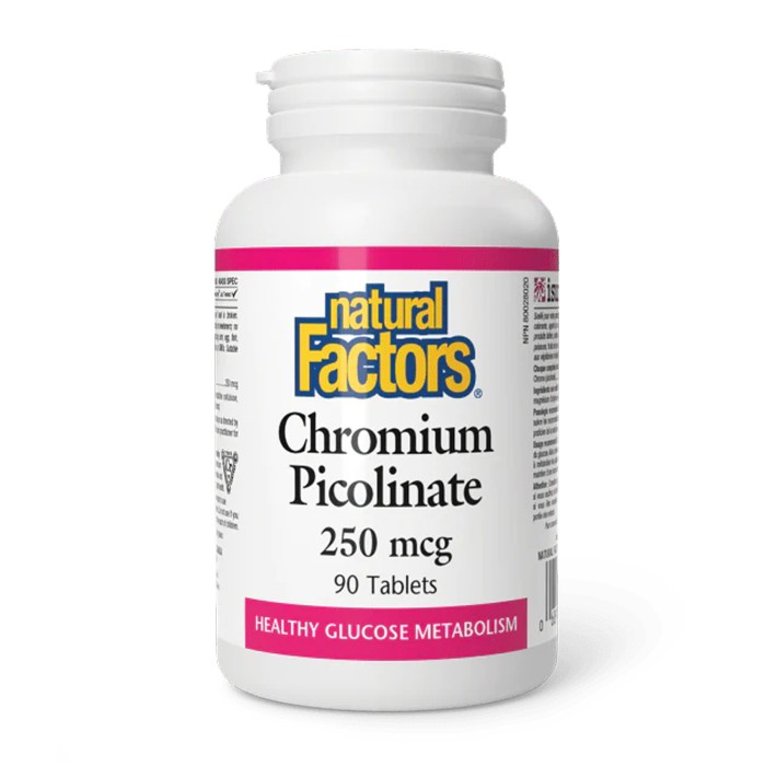 Chromium Picolinate 250mcg - 90 tabs