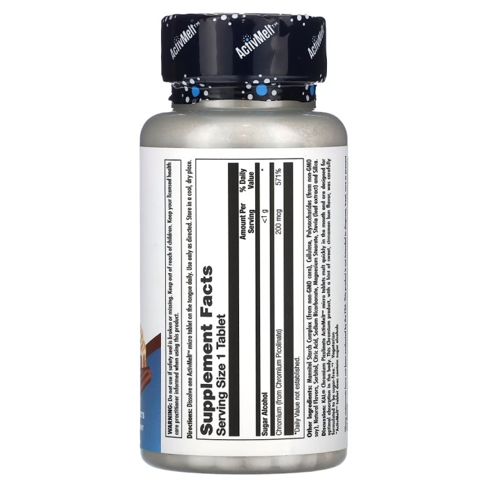 Вітаміни та мінерали KAL Chromium Picolinate, 120 таблеток