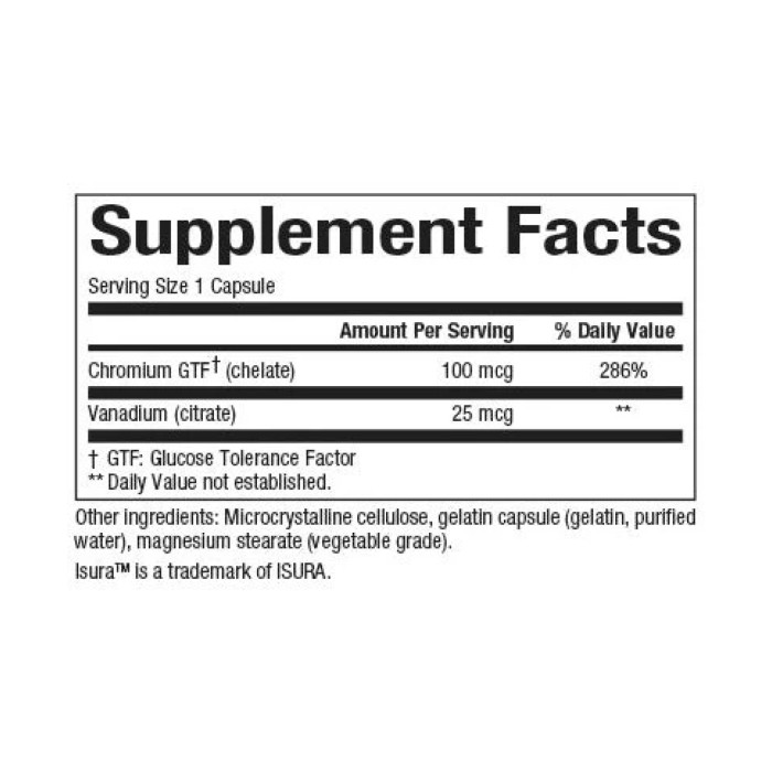 Хром і ванадій 125 мкг - 90 капсул