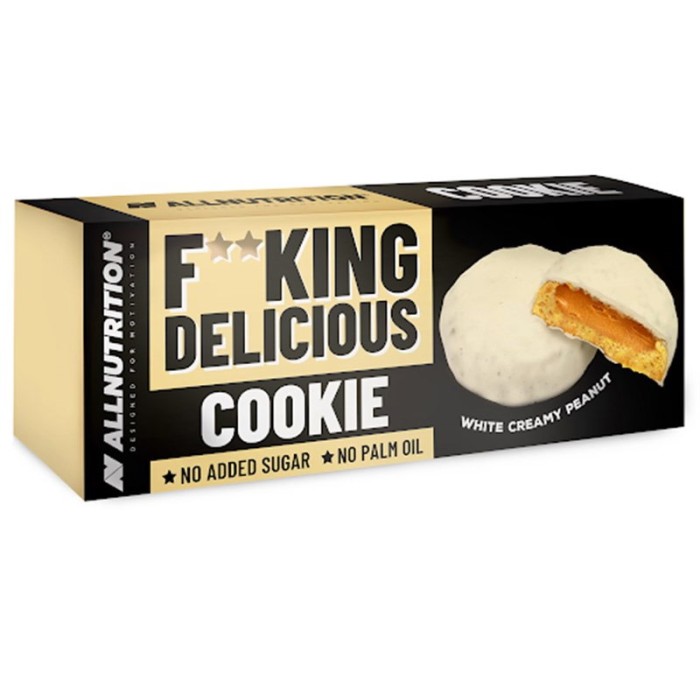 Заменитель питания AllNutrition FitKing Delicious Cookie, 128 грамм – белый крем-арахис