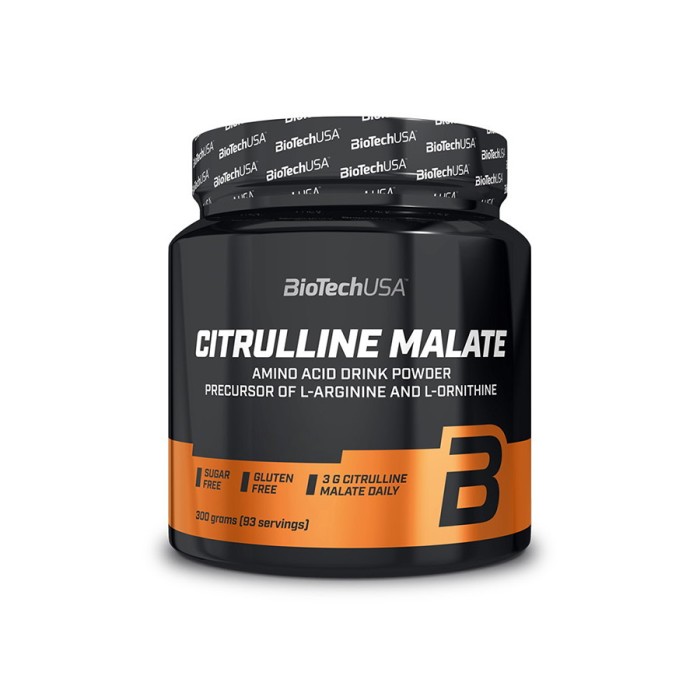Амінокислота BioTech Citrulline Malate, 300 грам Лайм